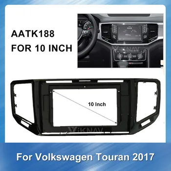 2 Din Auto Radio Fascijas Karkasa Paneļu DVD Dash Melns uz Volkswagen Tu Vel 2017 GPS Panelis Das ABS plastmasas Montāžas