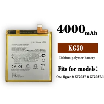 4000mAh KG50 Baterija Motorola Moto Viena Hyper XT2027 XT2027-1 Bateriju Augstas Kvalitātes Rezerves Litija Akumulators