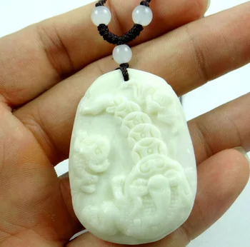 47*35 MM Vairumtirdzniecības dabas Ķīniešu Liantian akmens, akmens roku cirsts statuja zvērs amuletu, kulons, kaklarota