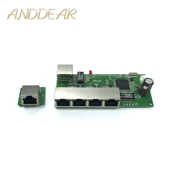5-port Gigabit switch modulis tiek plaši izmantota LED līnijas 5 port 10/100/1000 m kontaktu ports mini switch module PCBA Mātesplati