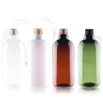 500ML X 20 Zils Brūns Caurspīdīgs Zaļā Plastmasas Pudeles 500CC Šampūns, Vannas, Šķidro Ziepju Konteiners ķermeņa Kopšanas Uzpildāmas Pudeles
