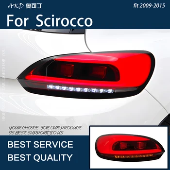 Auto Lukturi, Par Scirocco 2009-2015 LED Auto aizmugurējos lukturus, Montāža Uzlabot Izcelt Dinamisku Aizmugurējās Lampas Piederumi Facelift Komplektu
