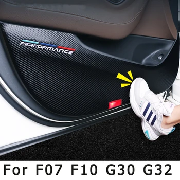 Auto-stils durvju Anti-Kick Pad ādas Sānu Malas Filmu Aizsargs Uzlīmes BMW 5 Sērija 6 GT F07 F10 G30 G32 Piederumi