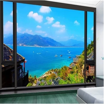 beibehang 3d foto tapešu stereoskopiskās ainava sienas fiksatori minimālisma modernās guļamistabas, dzīvojamā istaba 3d sienas tapetes