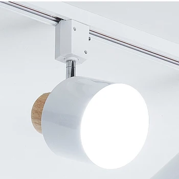 COB LED Track Gaismas Lampa Ceļa Apgaismes Ķermeņi Vietas, Sliežu Prožektori Griestu Apgaismojums 220V Veikalu Apģērbu Veikals, Balta, 1 Vadītājs