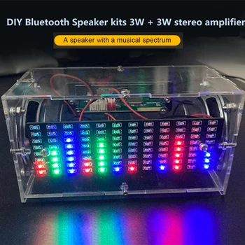 DIY Bluetooth Skaļruņu Komplektu, Elektronikas 45Ohm mūzikas skaņas kontrole multicolor spectrumSoldering Projekta Praksē Montāžas Lodalva
