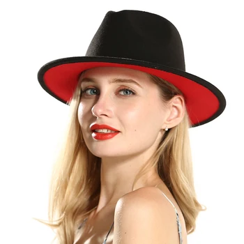 Eiropas ASV Vīriešu un Sieviešu Atšķirīgās Džeza Fedora cepures, Vilnas Filcs, Platām Malām Panama Vintage Kāzu Cepure puses oficiālu Nodilušas klp