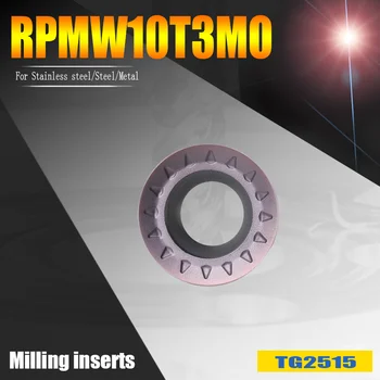 ERM5R Sejas frēzēšanas galvas karbīda ieliktņiem, RPMW10T3 MO RPMW10T3MO R5 kārtas frēzēšanas ievietot Tērauda metāla Nerūsējošā tērauda