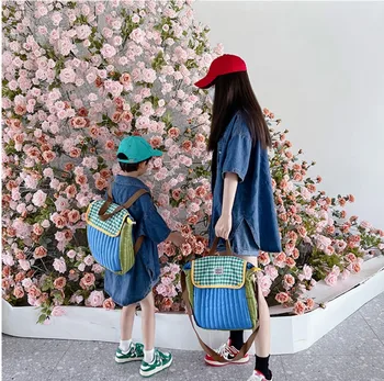 Jaunā korejiešu Ins Modes Zēnu Un Meiteņu Mugursoma Mazulis Liela Jauda, Viegls Vienkāršs Messenger Bag Bērnu Big Schoolbags