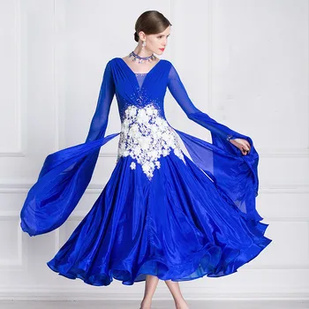 Jaunā Valsts standarta deju kleita sieviete, balles kleitas, deju pielāgot balles kleitu konkurences B-18409