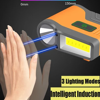 Kustības Sensors Lukturis Ūdensizturīgs Indukcijas Klp Klipu Gaismas Clip-on Beisbola cepure Lampas USB Rechargable Klp Vadītājs Lāpu Gaismas