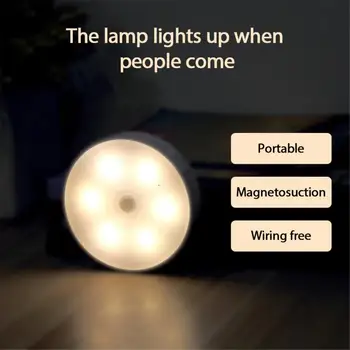 Kustības Sensors Uzlādējams LED Nakts Apgaismojums, Guļamistaba Silts/balts Viedo Bezvadu USB Nakts Lampu Mājas Sienas Lampas Bērnu