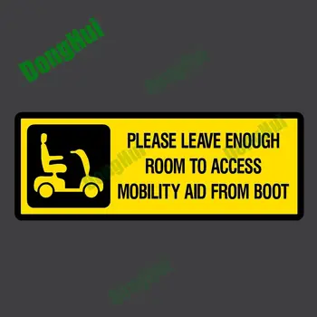 Lūdzu, Atstājiet Telpā, Mobilitātes Atbalsta kategorijas Uzlīme Brīdinājums Briesmas, Plastmasas Zīme VAI Uzlīme PVC Ūdensnecaurlaidīga Auto Uzlīme Noliktava