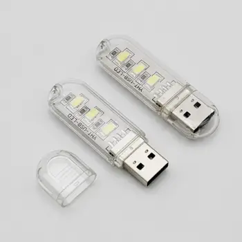 Mini 3LED 8LED USB 5V LED Nakts gaisma Galda Grāmatu Lasīšanas Spuldzes Lādētāju dāvanas Bērnu Klēpjdatoriem Kempings Mobilo Lampas G3B4
