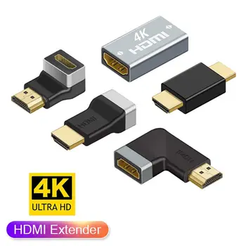 Mini Sieviešu un Vīriešu HD Kabeli Pagarināšanu taisnā Leņķī HDMI Paplašinātājs Converter 4K 60Hz Adapteri