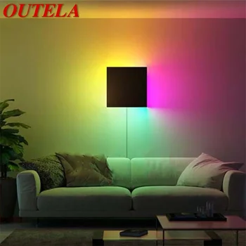OUTELA Modernās Sienas Lampas LED Radošo RGB Krāsains Dzīvojamā Istaba Guļamistaba Hotel Dekoratīvais Apgaismojums