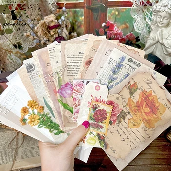 Panalisacraft vintage Ziedu Rožu papīra gabalu Scrapbooking papīra iepakojums roku darbs amatniecības papīra Fona pad karte