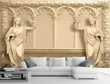 Pasūtījuma Eiropas stila fona. 3D retro sienas, lai dzīvojamā istaba guļamistaba TV fona, reljefās tapetes