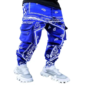 Personības Modes Kravas Bikses Hip Hop Kabatas Vīriešu Bikses, Treniņbikses Streetwear Lentes Techwear Bikses