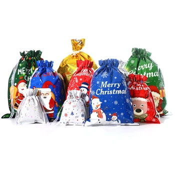 Priecīgus Ziemassvētkus Aukliņu Plastmasas Maisā Santa Claus Candy Dāvanu Iesaiņojuma Maisiņš Piegādes, Kas Dod Priekšroku Partijas Apdare Mājas Jauno Gadu