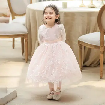Princese Mežģīnes Puķu Bērniem, Kāzu Kleitas, Meitenes Drēbes 2022 Bērnu Dzimšanas Dienas Svinības Kostīmu Bērnu Apģērbs