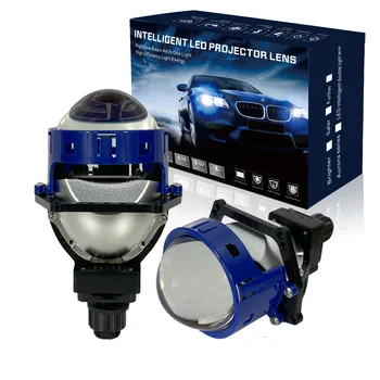 Ražotājs 3 collu LED dual light objektīvs, hi, low beam 60W automašīnas lukturi bi led projektora objektīvs