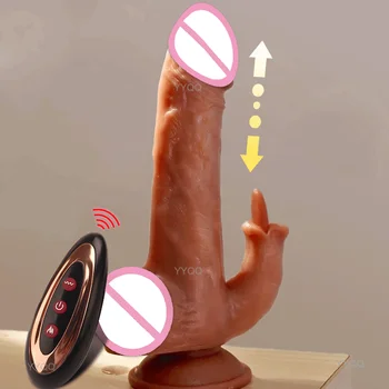 Reālistisks Dildo Vibratoru Teleskopiskie Šūpoles Mēles Laiza Klitoru G-Spot Sieviešu Masturbācija Seksa Rotaļlieta Vibrē Seksa Mašīna Pieaugušo