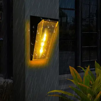 Saules LED Āra Gaismas Saules Apgaismojuma Sensoru Lampas Streetlights Ārpuse Dārza Dekorēšana Vainags Ūdensnecaurlaidīga Saules Sienas Gaismas