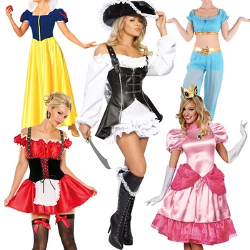 Sieviešu Halloween Kostīmi Genies Pirātu Meitene Princese Kostīms Dāmām Pasaku Spēlē Grupa Masku Likvidēšana