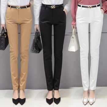 Sieviešu Zīmuli Bikses 2019 Rudens Augsta Vidukļa Dāmas Biroja Bikses Gadījuma Sieviešu Slim Bodycon Bikses Elastīgs Pantalones Mujer