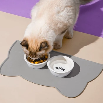Silikona pet pārtikas mat kaķis, suns mat ūdensizturīgs anti slip pārtikas mat auto pet bļoda paklājiņš mājdzīvnieku preces
