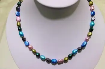 Terisa Pearljewelry Jaunu Arriver 8-9mm Rīsu Baroka Dabīgo Saldūdens Pērli Necklace18inches Vairāk Krāsu Izvēlēties