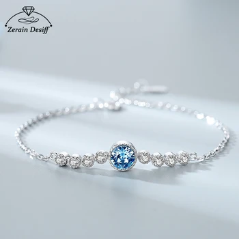 Zerain Desiff Ir 2021. Jauns 925 Sterling Silver Crystal Bracelet Modes Aproce Kāzu Svinības Aproce Sievietēm Pāris Aproce