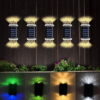 Āra LED Solar Sienas Lampa Ūdensizturīgs Dārzu, Veranda Apdare Saules Enerģijas Gaismas Terases Žogu, Pagalmā, Balkons