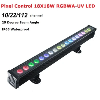 Ūdensizturīgs 18X18W RGBWA-UV 6IN1 LED Sienas Wash DMX Gaismas LED Bar DMX Līnijas Josla Mazgāt Skatuves Gaismas Pusi, Kāzu Gadījumā, Dj Apgaismojums