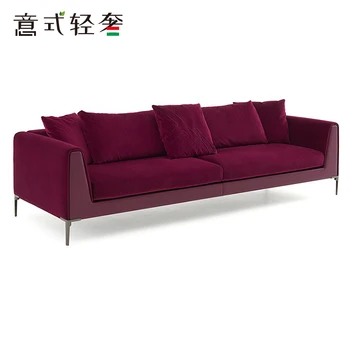 Pielāgot, Dīvāns Dzīvojamā Istabā, itāļu Mūsdienu Minimālisma Modes Importēti Auduma Shanghai Visa Māja Custom Trīs-seat Sofa