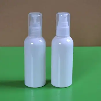 Vairumtirdzniecības 50gab 100ml baltā plastmasas losjons pudeles , 100ml duckbil lempty šampūnu pudeles , 100 ml pet sūknis pudeles, šampūna